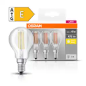 Osram LED Filament Tropfen E14 4W 470lm RA80 3er