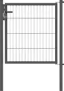 Stabgitter-Einzeltor anthrazit, 1000 x 1000 mm, zum Einbetonieren