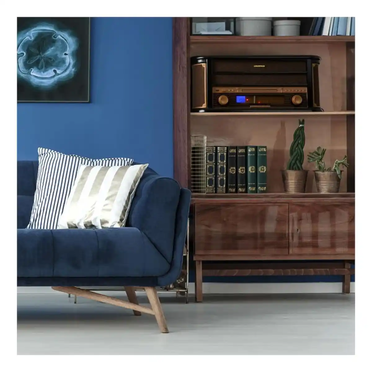 Bild 1 von Belle Epoque 1908 Retro-Stereoanlage Plattenspieler USB CD MP3