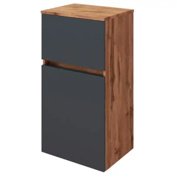 Bild 1 von Unterschrank Lincoln, 40 cm, matt grau/wotaneiche
