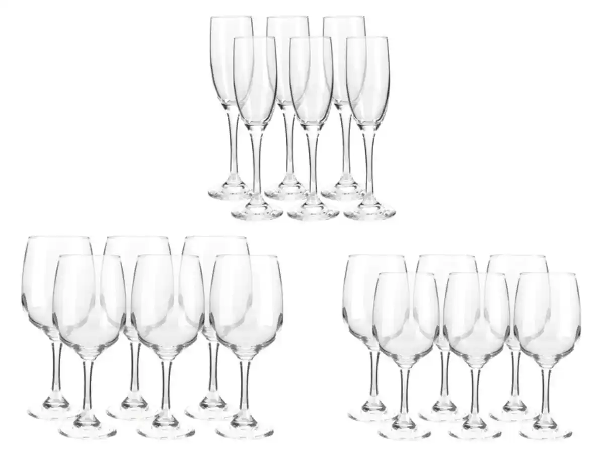 Bild 1 von LIVARNO home Set: Rotweingläser / Weißweingläser / Sektgläser, 6-teilig