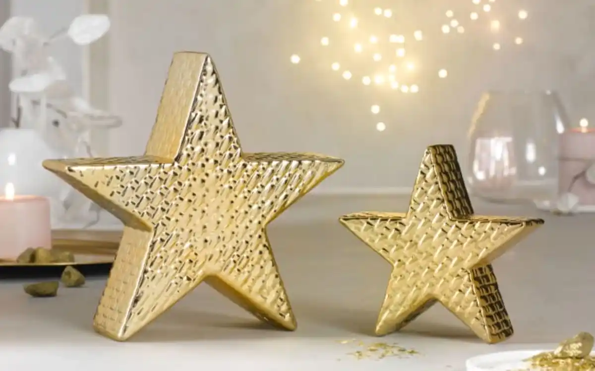 Bild 2 von Deko-Stern, gold, 12,7 cm