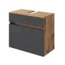 Bild 1 von Unterbeckenschrank Lincoln, 60 cm, matt grau/wotaneiche