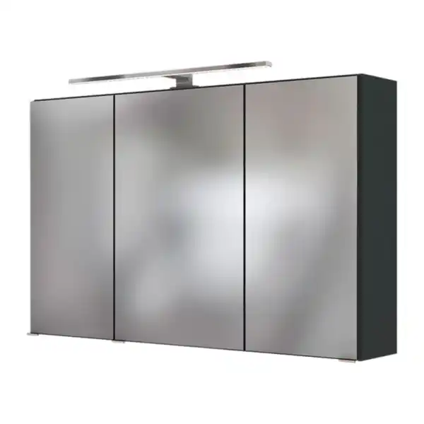 Bild 1 von Spiegelschrank Bristol, 100 cm, grafitgrau – Energieeffizienzklasse G