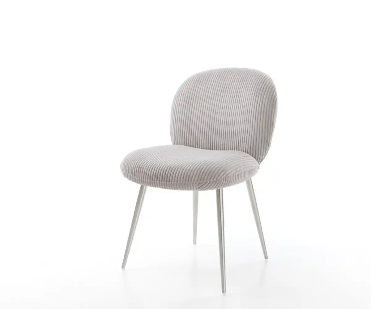 Bild 1 von Esszimmerstuhl Nube-Flex Cord Silbergrau 4-Fuß konisch Edelstahl Taschenfederkern