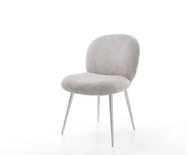 Bild 1 von Esszimmerstuhl Nube-Flex Cord Silbergrau 4-Fuß konisch Edelstahl Taschenfederkern