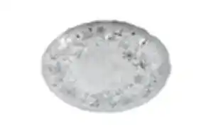 Glasplatte, weiß/silber, 31 x 2,5 x 31,3 cm