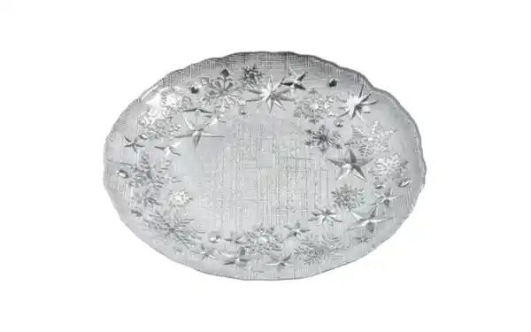 Bild 1 von Glasplatte, weiß/silber, 31 x 2,5 x 31,3 cm