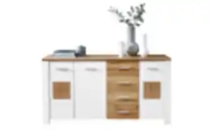 Vito - Kommode Materio, Holz-Nachbildung/weiß, 164 cm