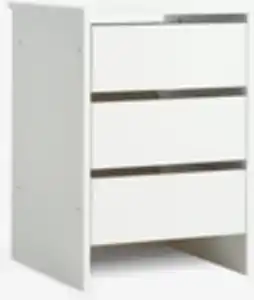 Einsatz für VIBY Kleiderschrank 3 Schubladen weiß