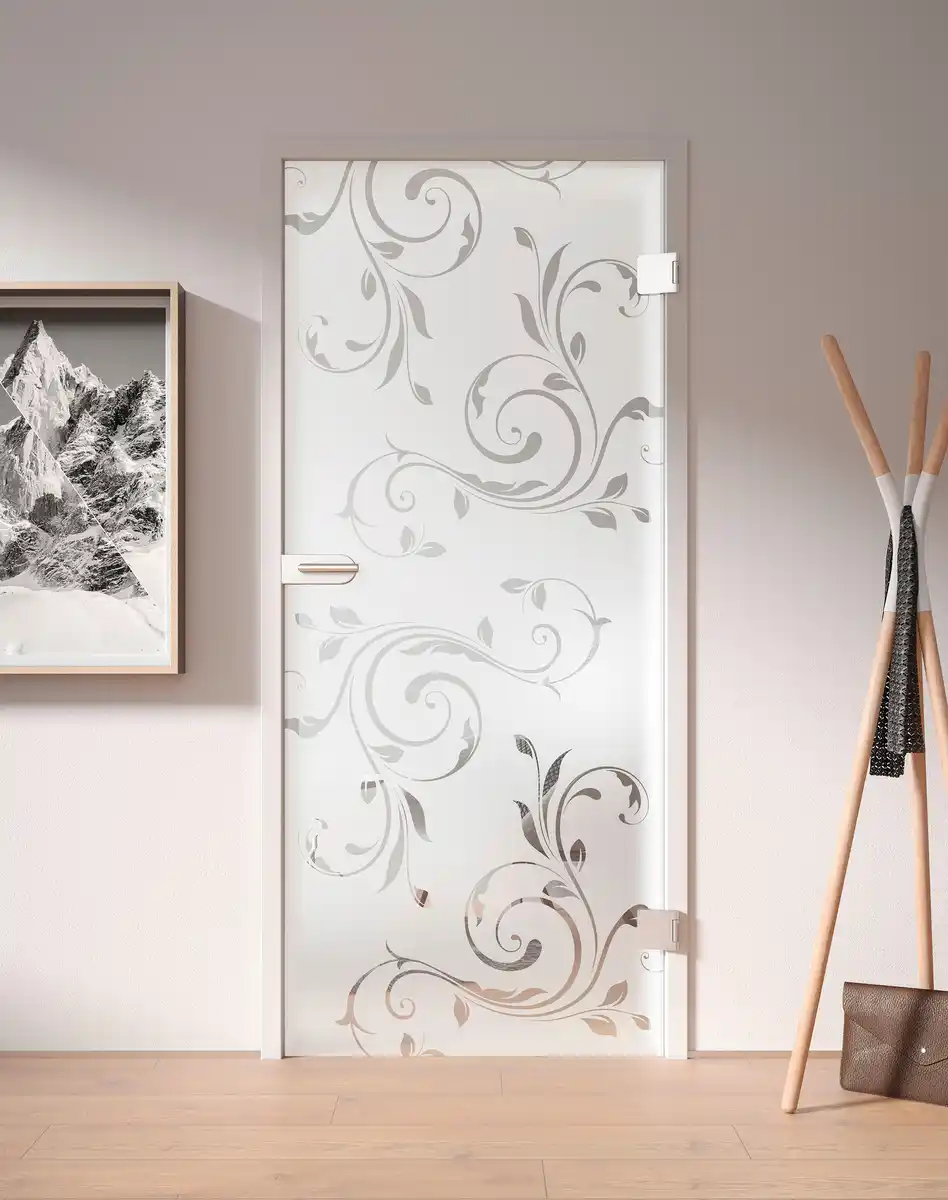 Bild 1 von Ambiente Glas-Drehtür DIN rechts Dekor S 36/35 ESG Glas