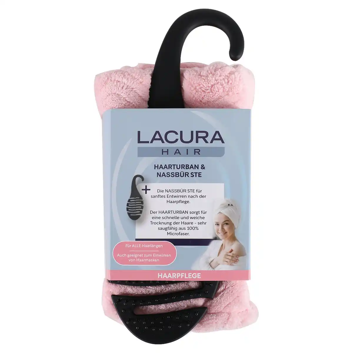 Bild 3 von LACURA HAIR Haarturban-Set mit Nassbürste oder Haarband, 2er-Set