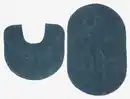 Bild 1 von Badematten-Set LERDALA 2er-Set blau