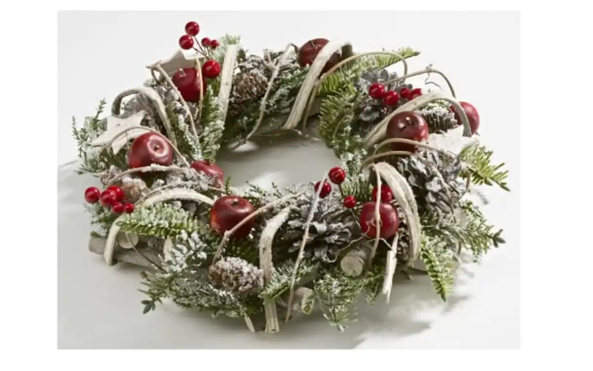 Bild 2 von Deko Kranz mit Tannenzapfen, grün, 32 cm