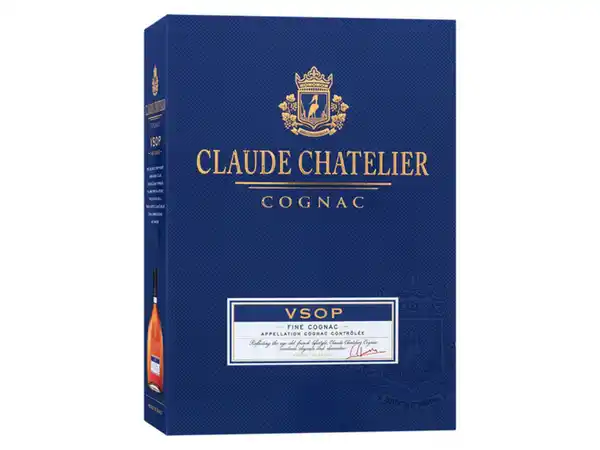 Bild 3 von Claude Chatelier VSOP Cognac mit Geschenkbox 40% Vol