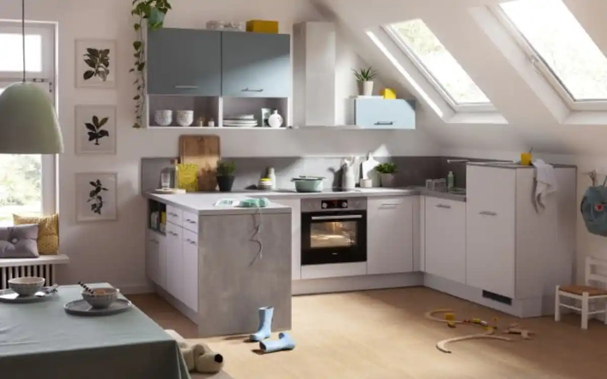 Bild 1 von Impuls - Einbauküche IP 1200, Space grey, inkl. Privileg Elektrogeräte