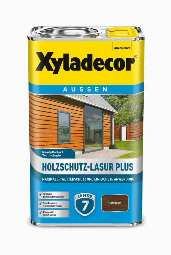 Bild 1 von Xyladecor Holzschutz-Lasur 2,5 L nussbaum Plus