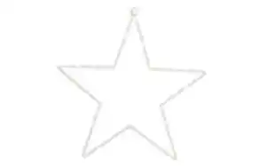 Micro-LED Stern, silber/warmweiß, 38 cm