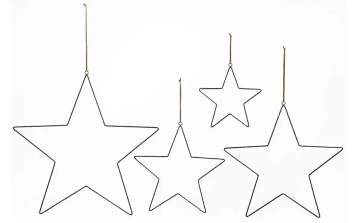 Bild 2 von Deko-Stern zum Aufhängen, schwarz, 35,5 x 34,5 cm