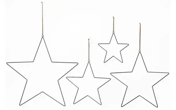 Bild 2 von Deko-Stern zum Aufhängen, schwarz, 35,5 x 34,5 cm