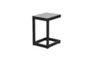 outdoor (Gartenmöbel Mit Flair) - Beistelltisch Sondrino, Aluminiumgestell in schwarz, Tischplatte betonfarbend