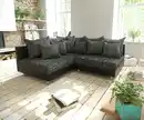 Bild 1 von Ecksofa Clovis Schwarz Ottomane Links modular erweiterbar
