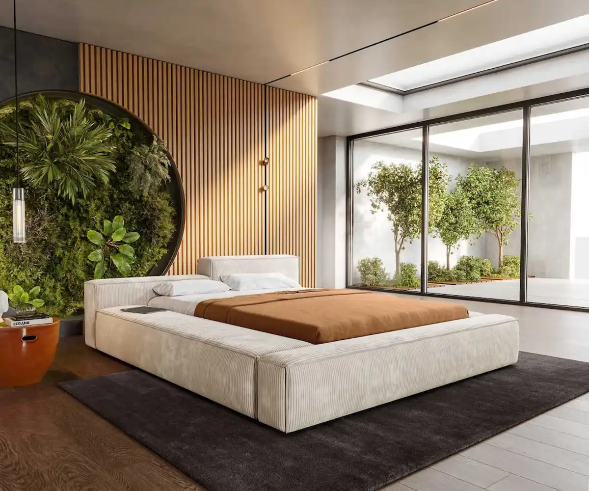 Bild 1 von Polsterbettgestell Kalinea 140x200 cm Cord Beige