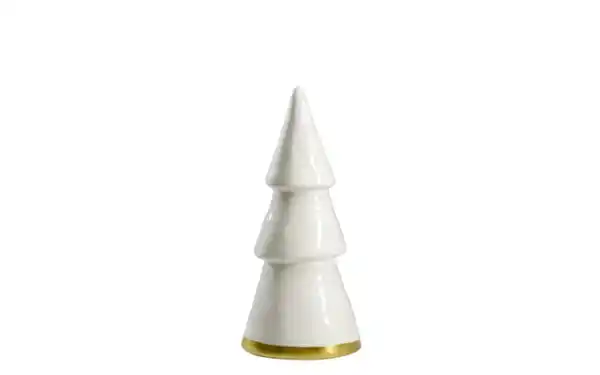 Bild 1 von Deko-Weihnachtsbaum, weiß/gold, 16 cm