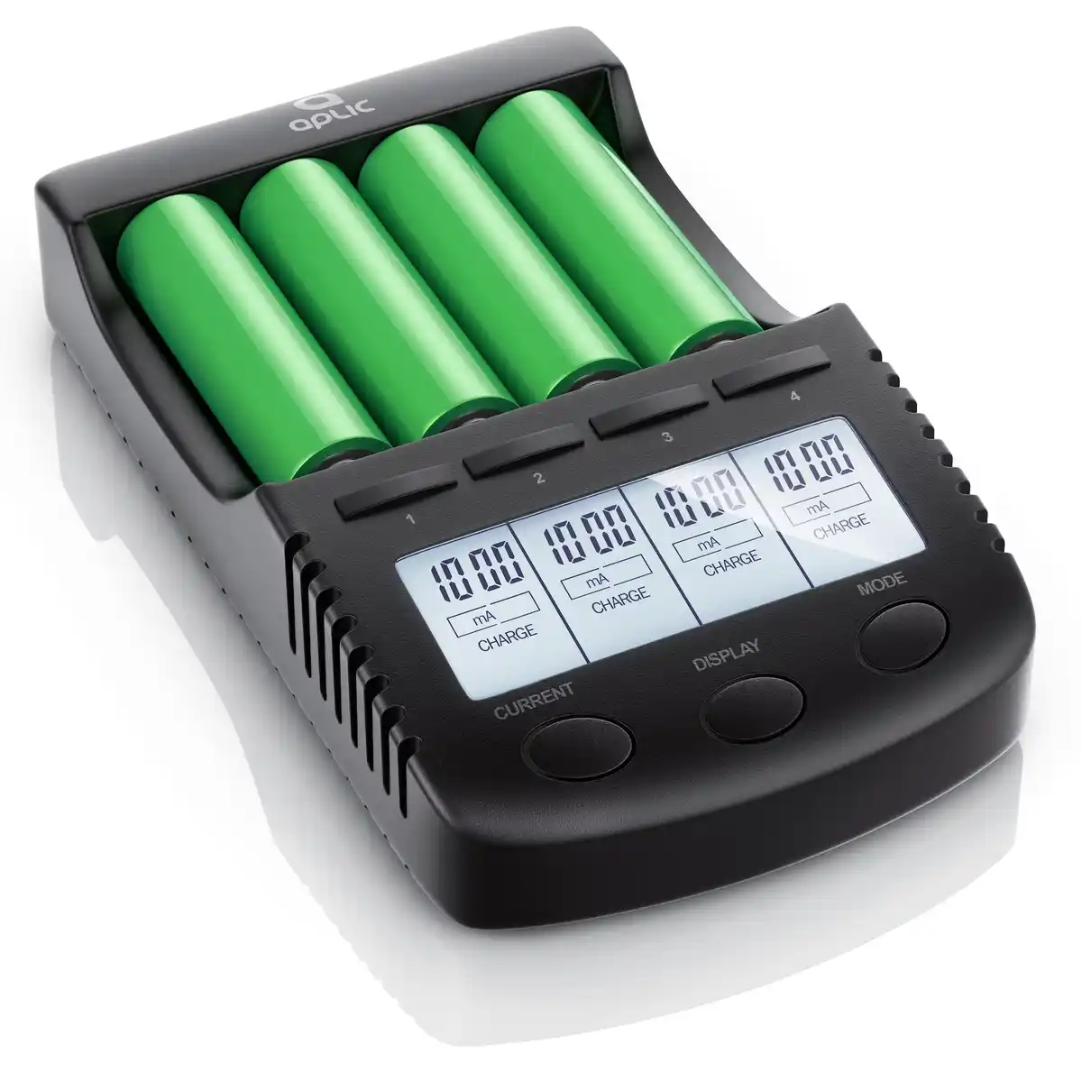 Bild 1 von Aplic Batterie-Ladegerät 1000 mA, für Akku, mit USB-Ladeport für Li-ion / 18650 / Ni-MH / Ni-CD Akkus