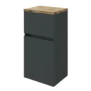 Unterschrank Bristol, 40 cm, matt grau/grafitgrau