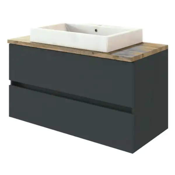 Bild 1 von Waschtisch mit Becken Bristol, 100 cm, grau