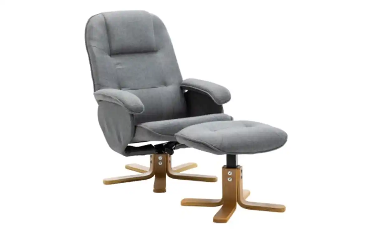 Bild 1 von HPI - Relaxsessel Peter, grau, inkl. Hocker