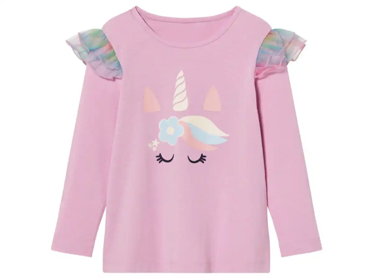 Bild 2 von lupilu® Kleinkinder Kinder Langarmshirt mit Textildruck