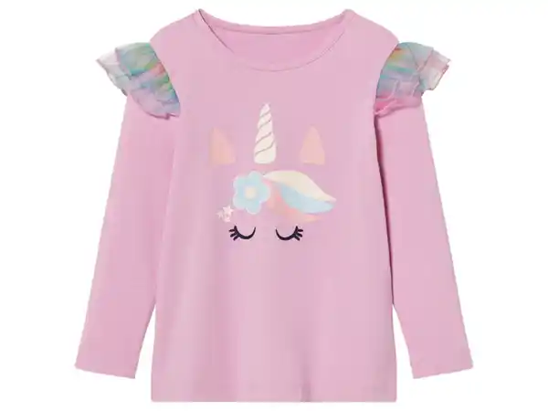 Bild 2 von lupilu® Kleinkinder Kinder Langarmshirt mit Textildruck