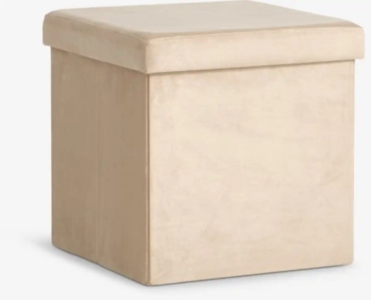 Bild 1 von Pouf AUNING 38x38 m/Stauraum Samt sand dunkel