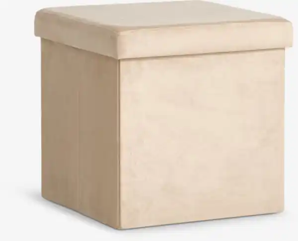 Bild 1 von Pouf AUNING 38x38 m/Stauraum Samt sand dunkel