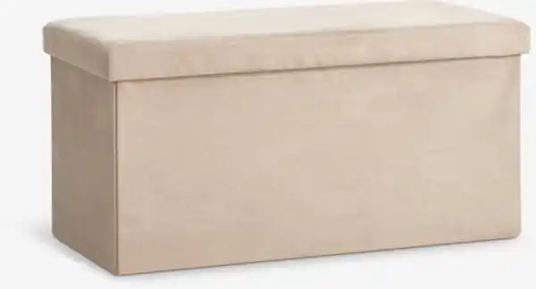 Bild 1 von Pouf AUNING 76x38 m/Stauraum Samt sand dunkel