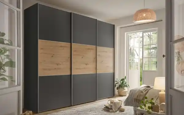 Bild 1 von Staud - Schwebetürenschrank Lento, vulkan/Artisan Eiche, 249 x 222 cm, inkl. umfangreiche Zusatzausstattung