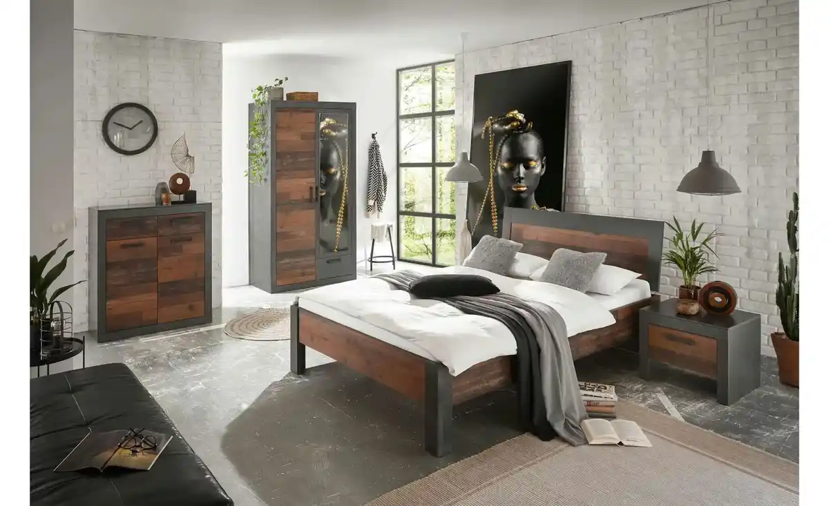 Bild 1 von Schlafzimmer braun Maße (cm): B: 104 H: 62 Komplett-Schlafzimmer - Möbel Kraft