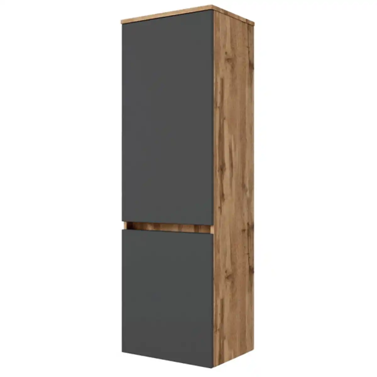 Bild 1 von Midi-Schrank Lincoln, 40 cm, matt grau/wotaneiche