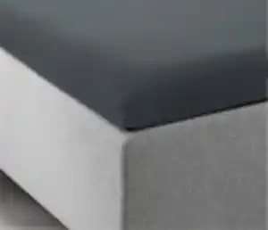 Jersey-Spannbettlaken für Topper JASMIN 180x200x6-10 grau