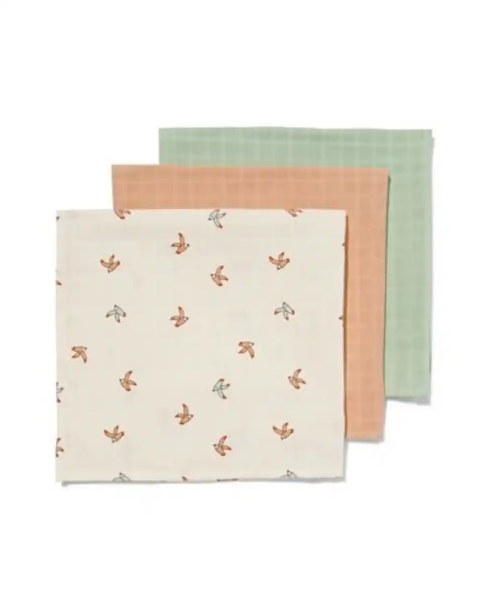 Bild 1 von 3er-Pack Mullwindeln, Baumwolle, 60 x 60 cm