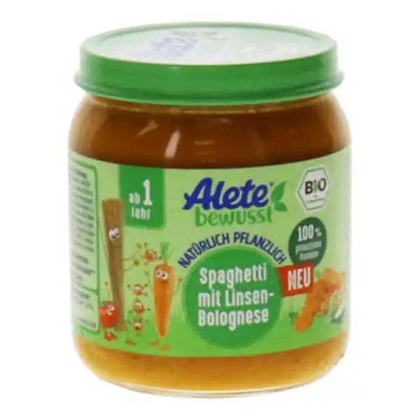 Bild 1 von Alete BIO Spaghetti mit Linsenbolognese