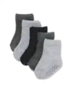 5 Paar Baby-Socken mit Baumwolle grau