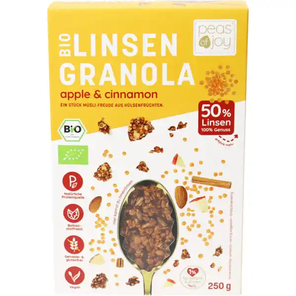 Bild 1 von PEAS OF JOY BIO Linsen-Granola Apfel & Zimt