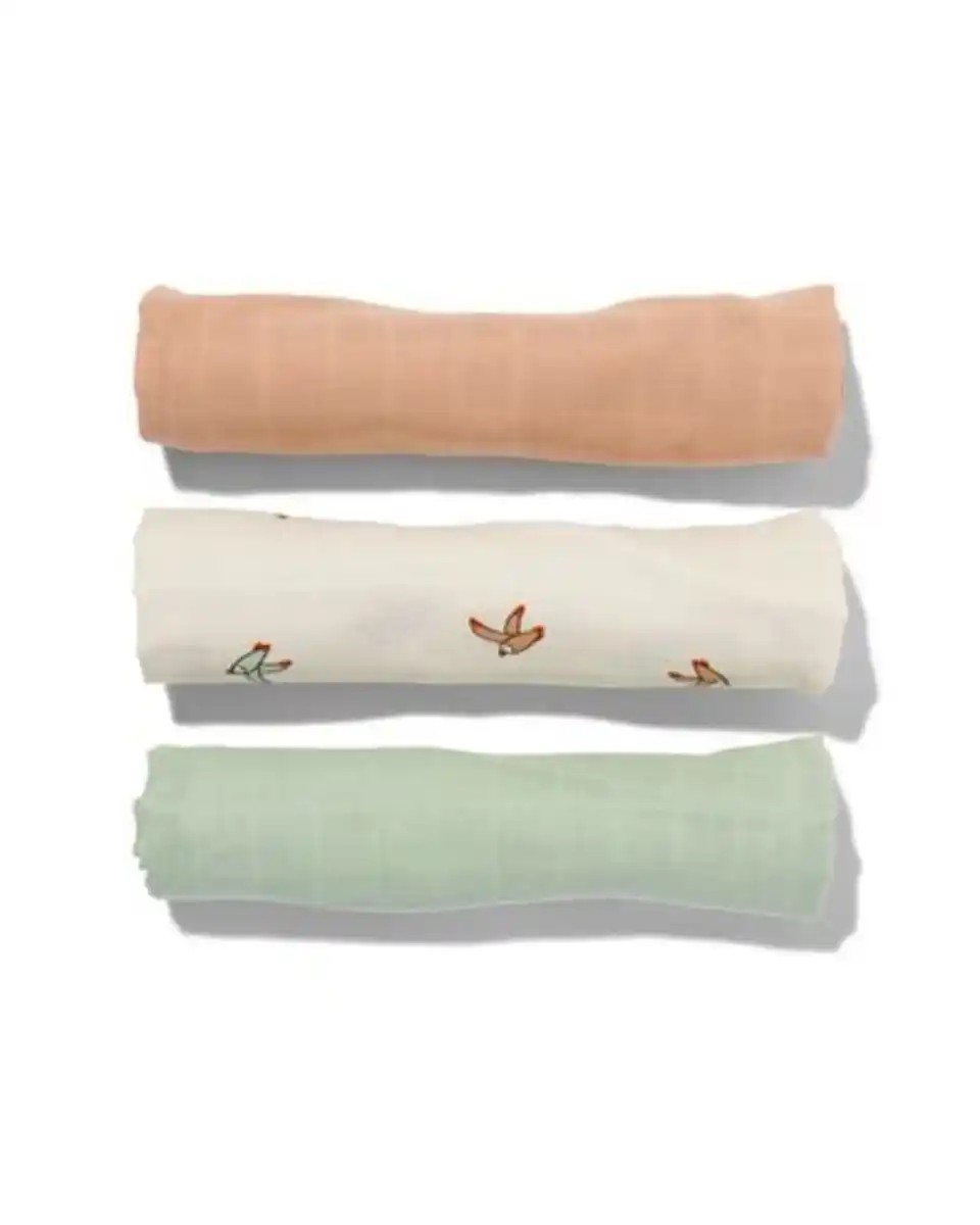 Bild 3 von 3er-Pack Mullwindeln, Baumwolle, 60 x 60 cm