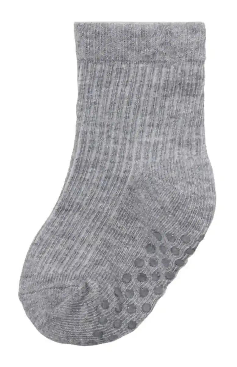 Bild 2 von 5 Paar Baby-Socken mit Baumwolle grau