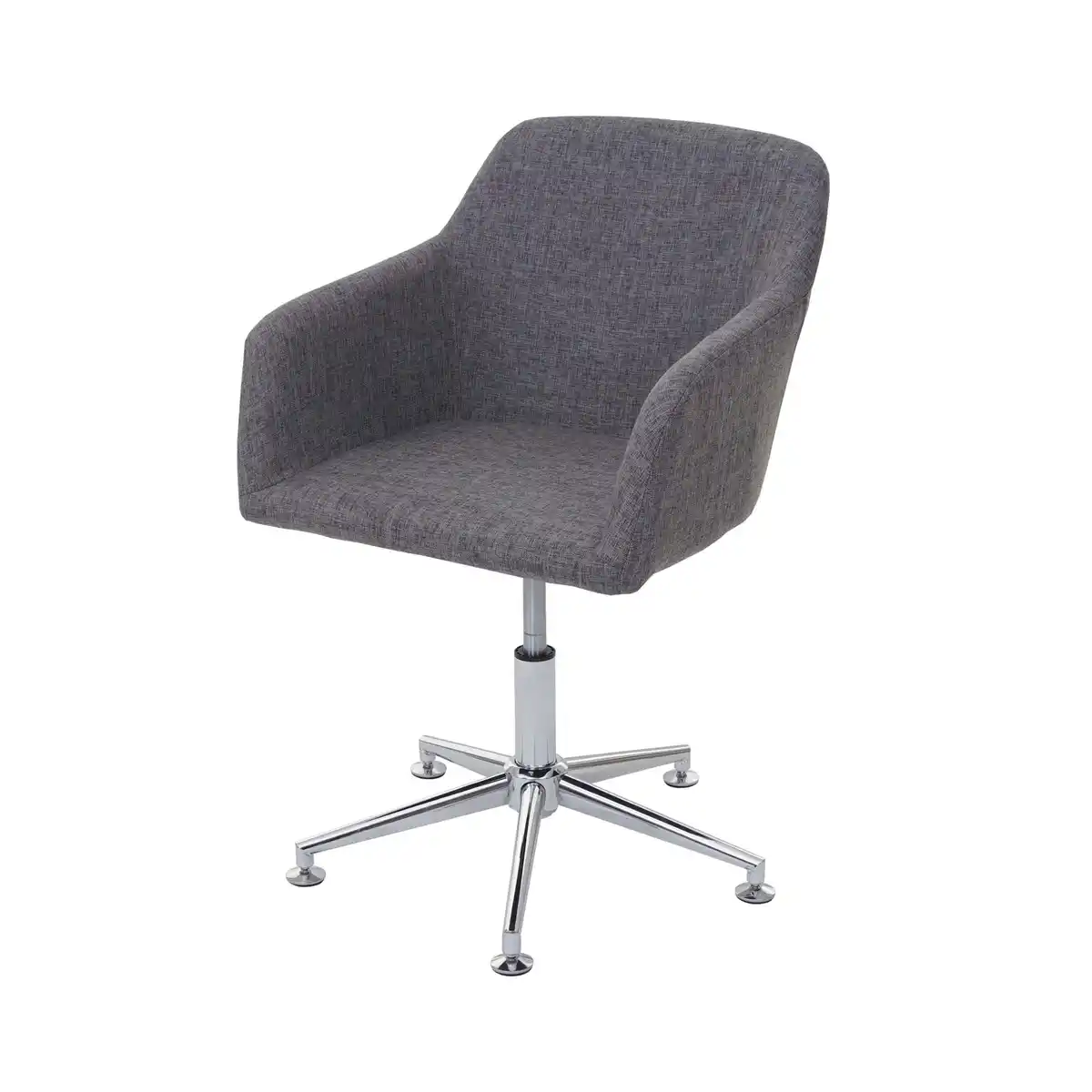 Bild 1 von Esszimmerstuhl MCW-A74, Drehstuhl Loungesessel, höhenverstellbar ~ Textil, grau