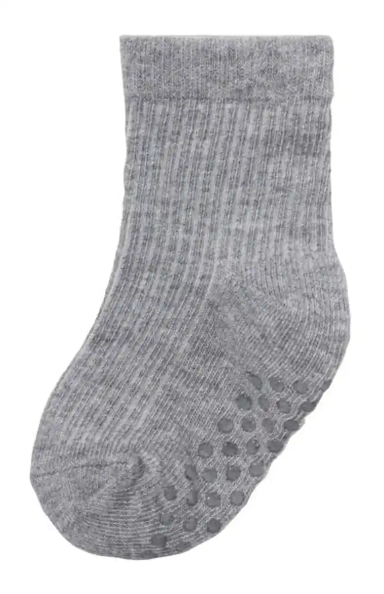 Bild 3 von 5 Paar Baby-Socken mit Baumwolle grau