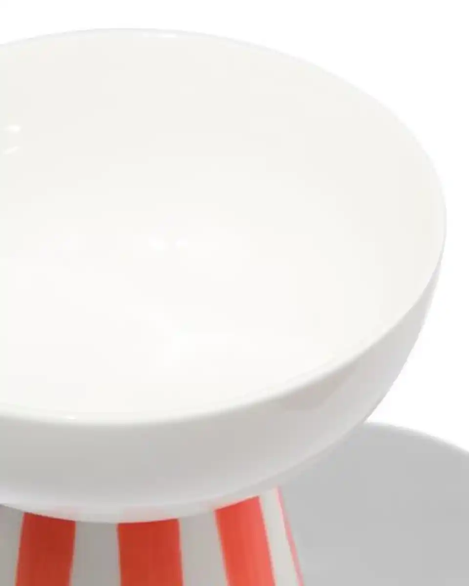 Bild 2 von Schälchen mit Fuß, Ø 11 x 11.6 cm, Kombigeschirr, New Bone China, weiß-korallenrot